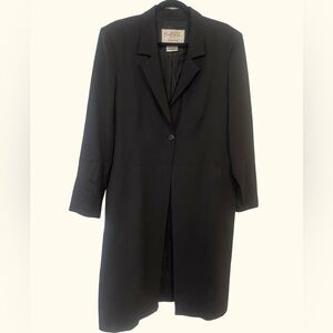 Vintage Mary McFadden black mid thigh coat